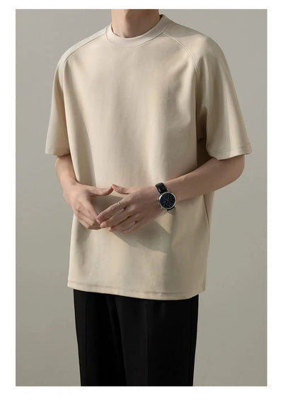 Zhou Raglan Sleeve Relax Fit T-Shirt-korean-fashion-T-Shirt-Zhou's Closet-OH Garments