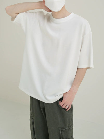 Zhou Relaxed Fit Essential T-Shirt-korean-fashion-T-Shirt-Zhou's Closet-OH Garments