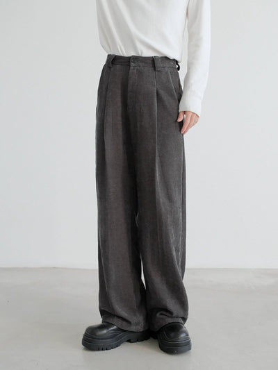 Zhou Relaxed Fit Velvet Pants-korean-fashion-Pants-Zhou's Closet-OH Garments