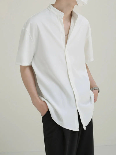 Zhou Relaxed Solid Color Shirt-korean-fashion-Shirt-Zhou's Closet-OH Garments