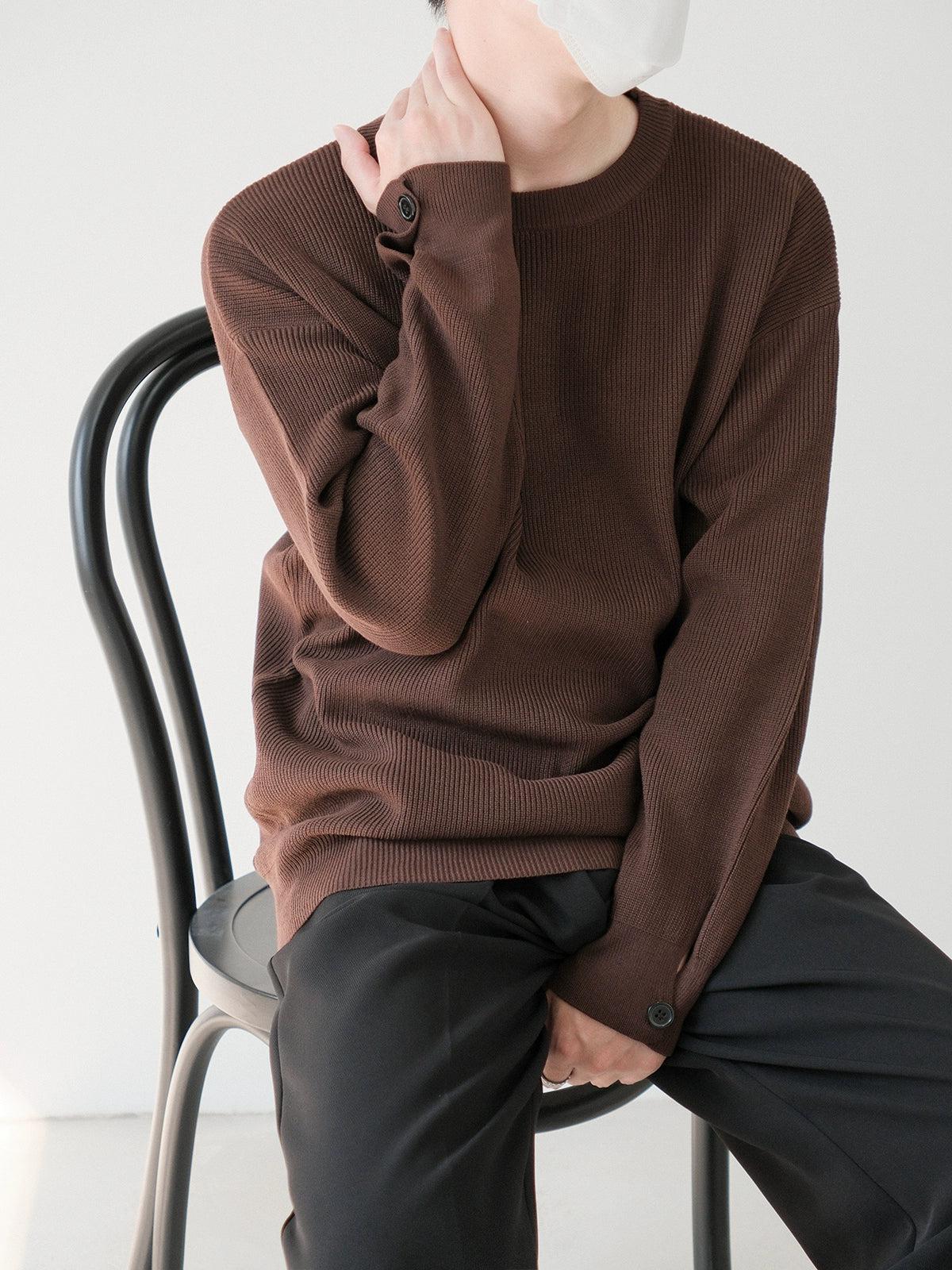 Zhou Ribbed Knit Comfty Sweater-korean-fashion-Sweater-Zhou's Closet-OH Garments