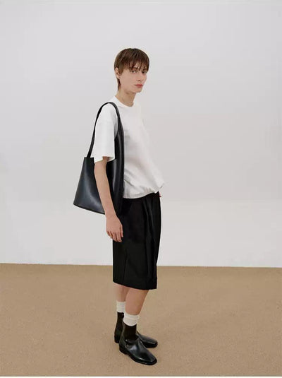 Zhou Ruched End Regular T-Shirt-korean-fashion-T-Shirt-Zhou's Closet-OH Garments