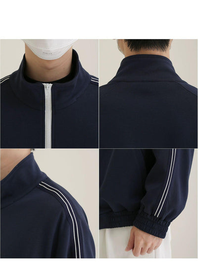 Zhou Ruched Hem Athleisure Jacket-korean-fashion-Jacket-Zhou's Closet-OH Garments