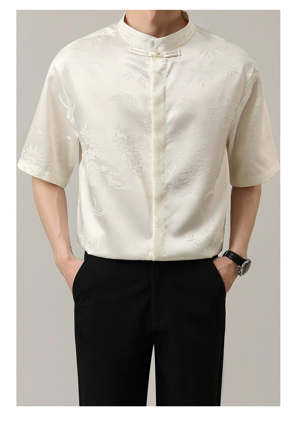 Zhou Shiny Asian Style Shirt-korean-fashion-Shirt-Zhou's Closet-OH Garments