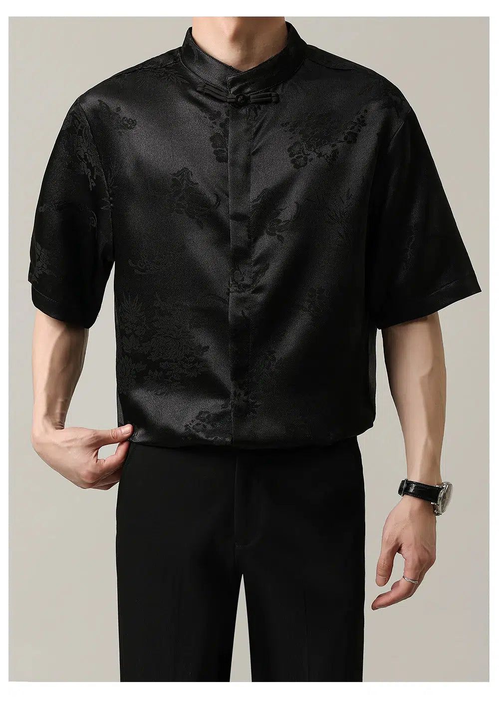 Zhou Shiny Asian Style Shirt-korean-fashion-Shirt-Zhou's Closet-OH Garments