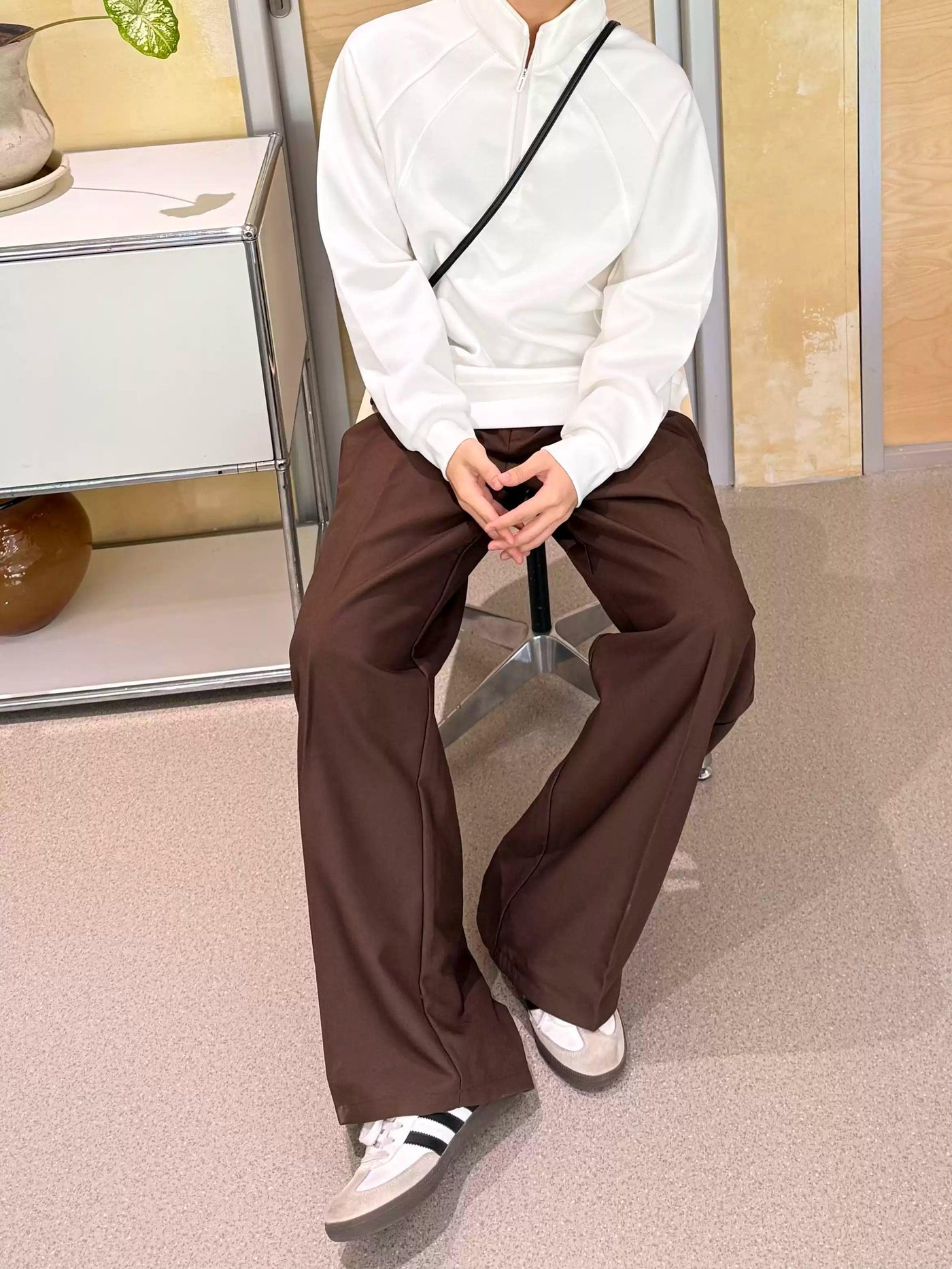 Zhou Side Pocket Fold Pleats Trousers-korean-fashion-Trousers-Zhou's Closet-OH Garments