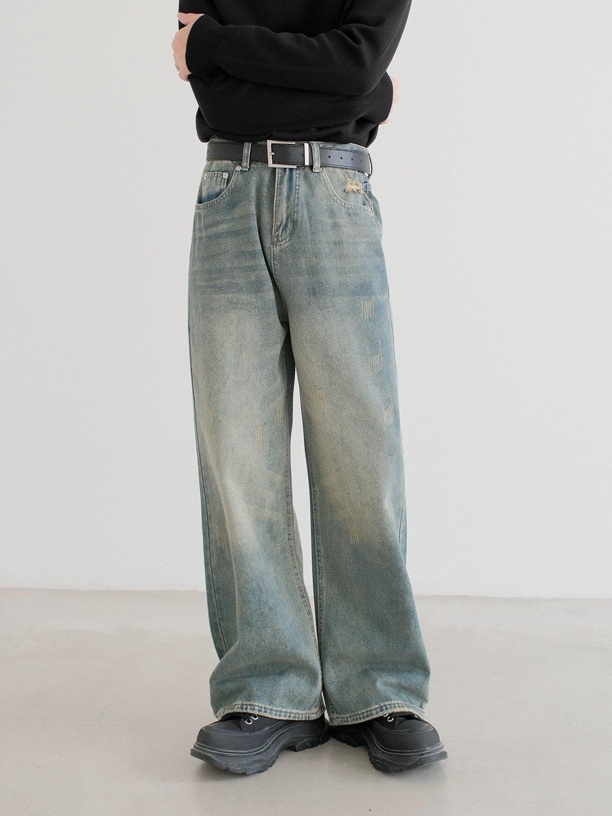 Zhou Side Pockets Straight Leg Jeans-korean-fashion-Jeans-Zhou's Closet-OH Garments