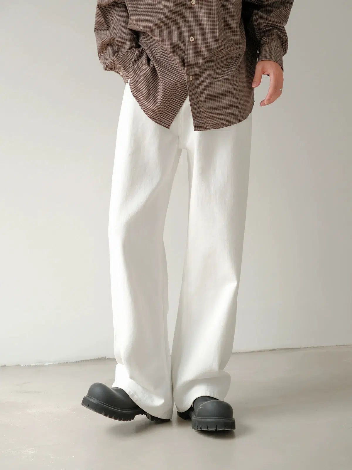 Zhou Slant Pocket Wide Clean Fit Pants-korean-fashion-Pants-Zhou's Closet-OH Garments