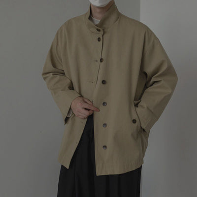 Zhou Sleek Buttoned Jacket-korean-fashion-Shirt-Zhou's Closet-OH Garments