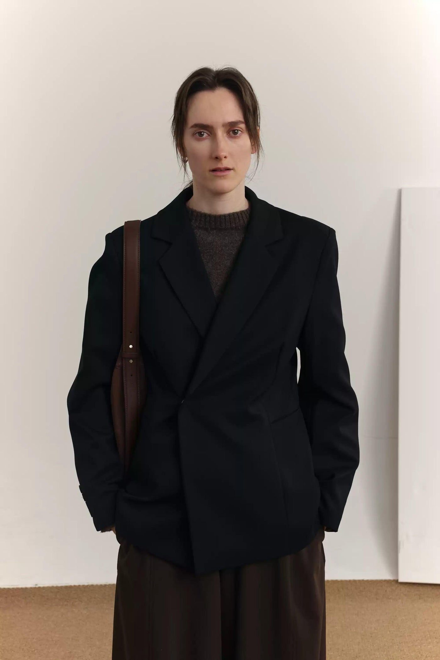 Zhou Sleek Structured Lapel Blazer-korean-fashion-Blazer-Zhou's Closet-OH Garments