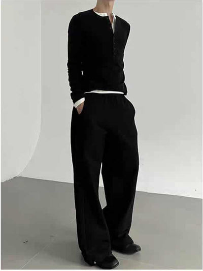 Zhou Slim Fit Buttoned T-Shirt-korean-fashion-T-Shirt-Zhou's Closet-OH Garments