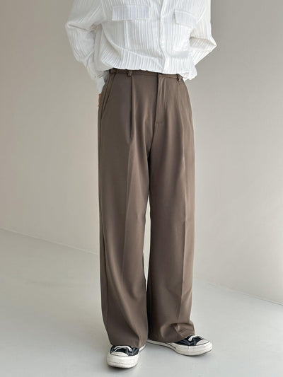 Zhou Smart Office Fold Pleated Trousers-korean-fashion-Pants-Zhou's Closet-OH Garments