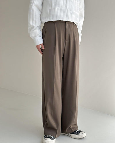 Zhou Smart Office Fold Pleated Trousers-korean-fashion-Pants-Zhou's Closet-OH Garments