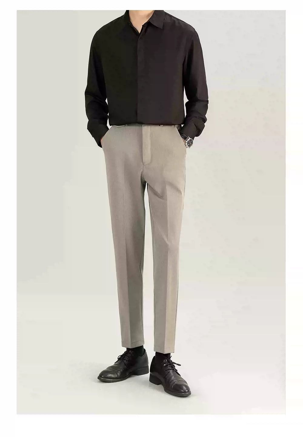 Zhou Smart Office Slim Fit Trousers-korean-fashion-Trousers-Zhou's Closet-OH Garments