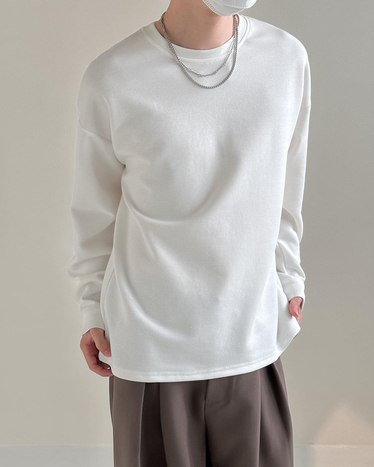 Zhou Snap Buttoned Long Sleeve T-Shirt-korean-fashion-T-Shirt-Zhou's Closet-OH Garments