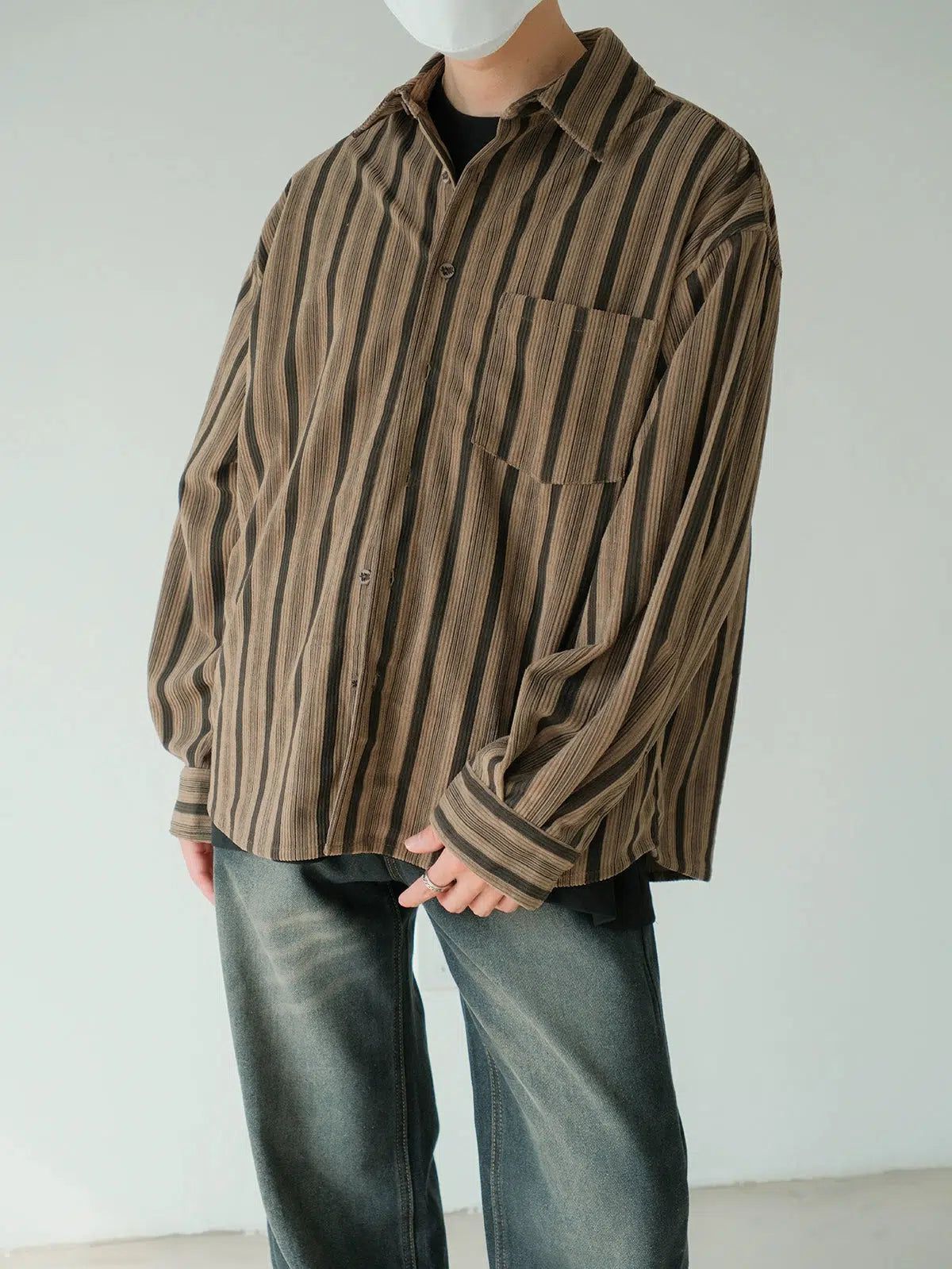 Zhou Soft Vertical Stripes Shirt-korean-fashion-Shirt-Zhou's Closet-OH Garments