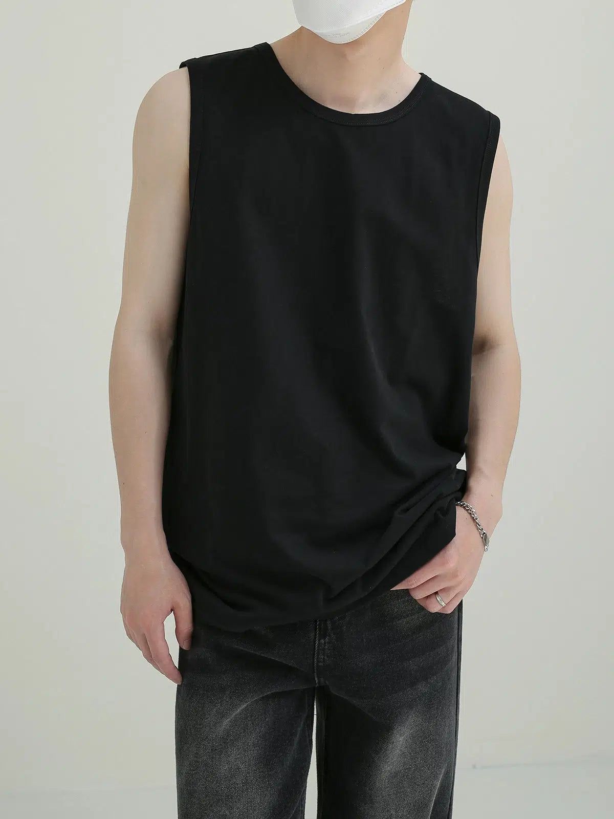 Zhou Solid Basic Tank Top-korean-fashion-Tank Top-Zhou's Closet-OH Garments