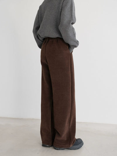 Zhou Solid Color Corduroy Pants-korean-fashion-Pants-Zhou's Closet-OH Garments