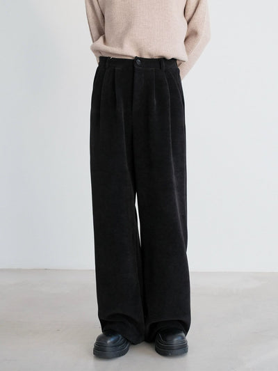 Zhou Solid Color Corduroy Pants-korean-fashion-Pants-Zhou's Closet-OH Garments