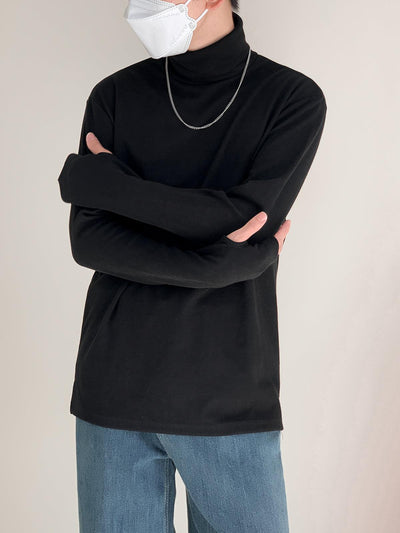 Zhou Solid Color Slim Fit Turtleneck-korean-fashion-Turtleneck-Zhou's Closet-OH Garments