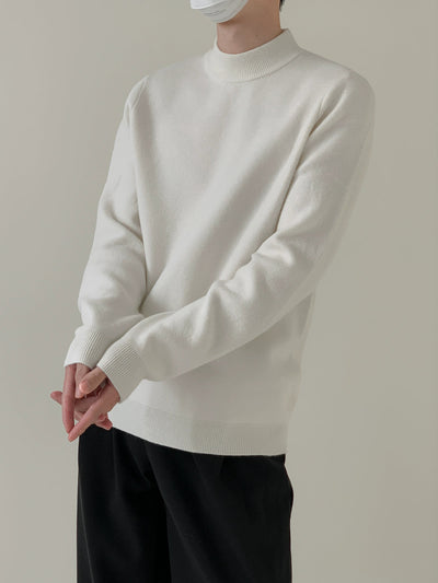 Zhou Solid Slim Fit Mockneck-korean-fashion-Turtleneck-Zhou's Closet-OH Garments