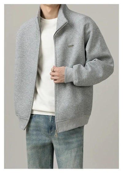 Zhou Stand Collar Dual-End Zipped Jacket-korean-fashion-Jacket-Zhou's Closet-OH Garments