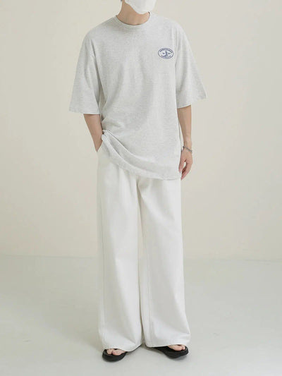 Zhou Stitch Minimal Logo T-Shirt-korean-fashion-T-Shirt-Zhou's Closet-OH Garments