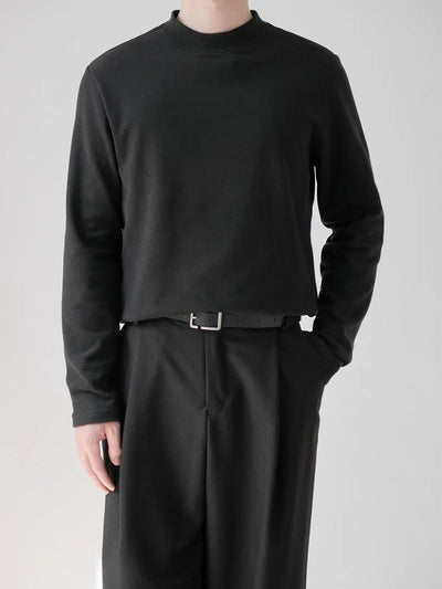 Zhou Straight Cut Plain Mockneck-korean-fashion-Mockneck-Zhou's Closet-OH Garments