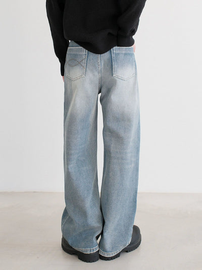 Zhou Straight Leg Bootcut Jeans-korean-fashion-Jeans-Zhou's Closet-OH Garments