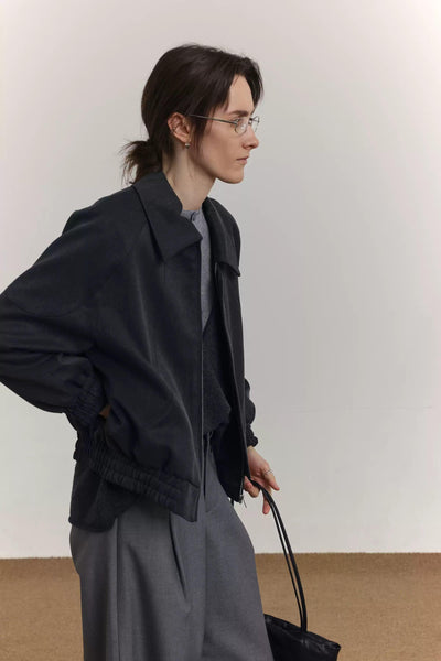 Zhou Structured Boxy Fit Jacket-korean-fashion-Jacket-Zhou's Closet-OH Garments