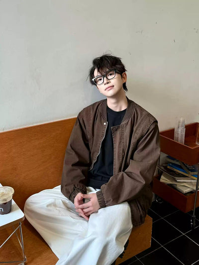 Zhou Structured Faded Ruched Hem Jacket-korean-fashion-Jacket-Zhou's Closet-OH Garments