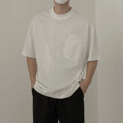 Zhou Subtle Dual Pocket T-Shirt-korean-fashion-T-Shirt-Zhou's Closet-OH Garments