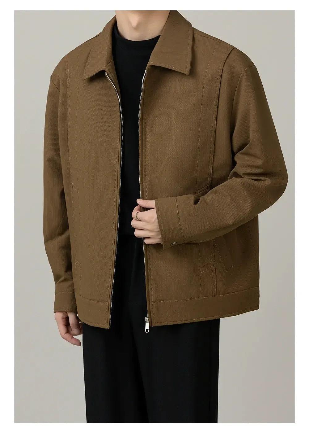 Zhou Subtle Textured Clean Fit Jacket-korean-fashion-Jacket-Zhou's Closet-OH Garments