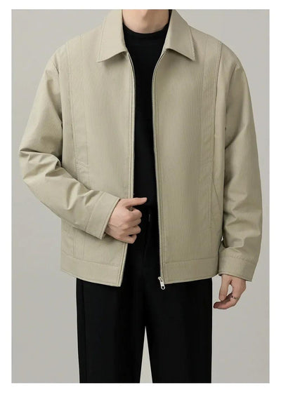 Zhou Subtle Textured Clean Fit Jacket-korean-fashion-Jacket-Zhou's Closet-OH Garments