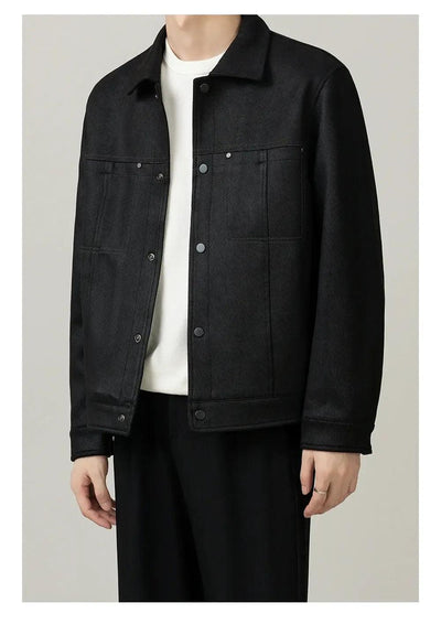 Zhou Textured Boxy Fit Jacket-korean-fashion-Jacket-Zhou's Closet-OH Garments