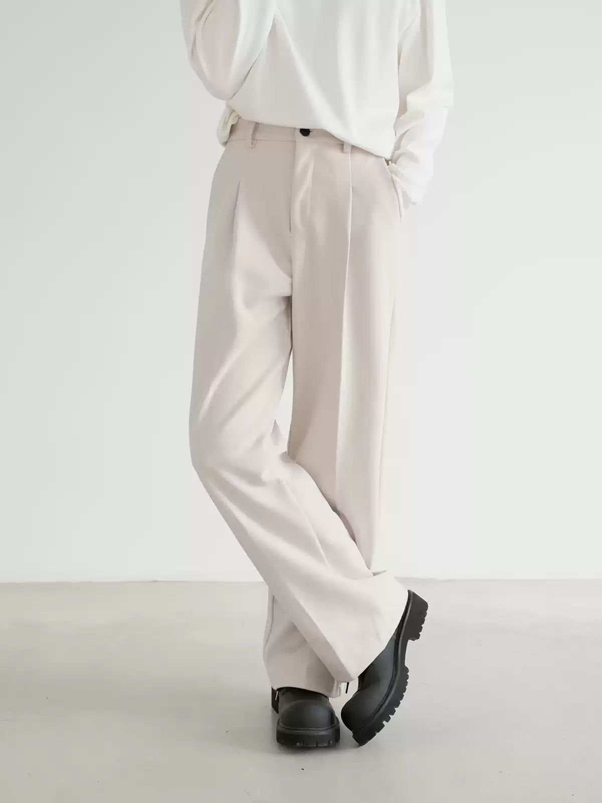 Zhou Thickened Pleats Trousers-korean-fashion-Trousers-Zhou's Closet-OH Garments