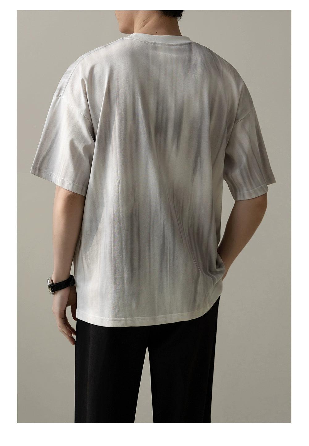 Zhou Tie-Dye Washed T-Shirt-korean-fashion-T-Shirt-Zhou's Closet-OH Garments