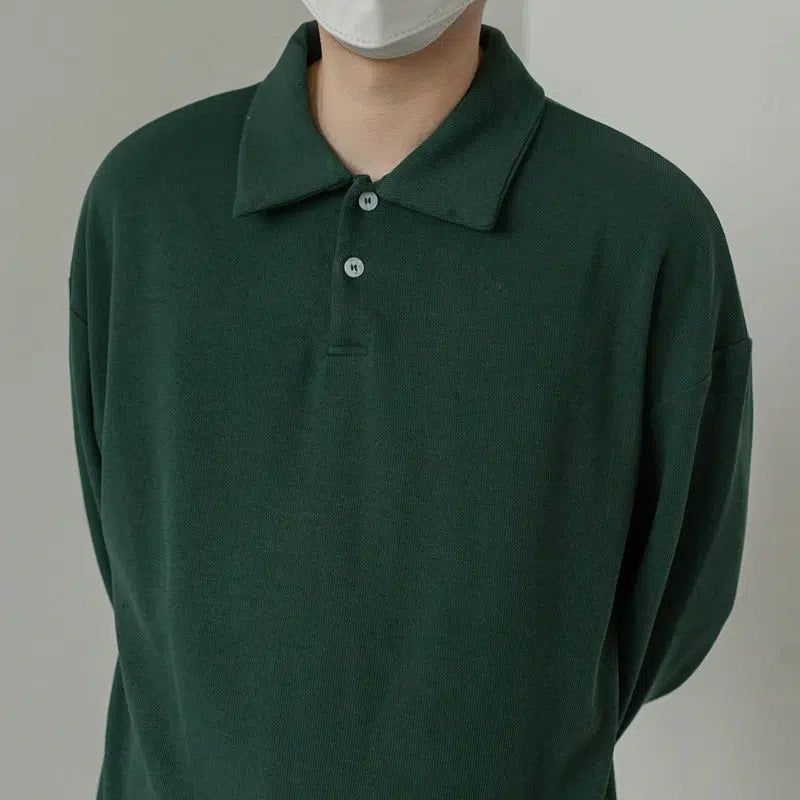 Zhou Two-Buttons Collared Polo-korean-fashion-Polo-Zhou's Closet-OH Garments