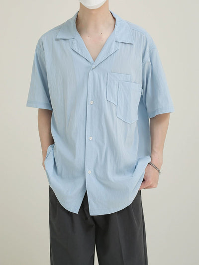 Zhou Two-Pocket Short Sleeve Shirt-korean-fashion-Shirt-Zhou's Closet-OH Garments