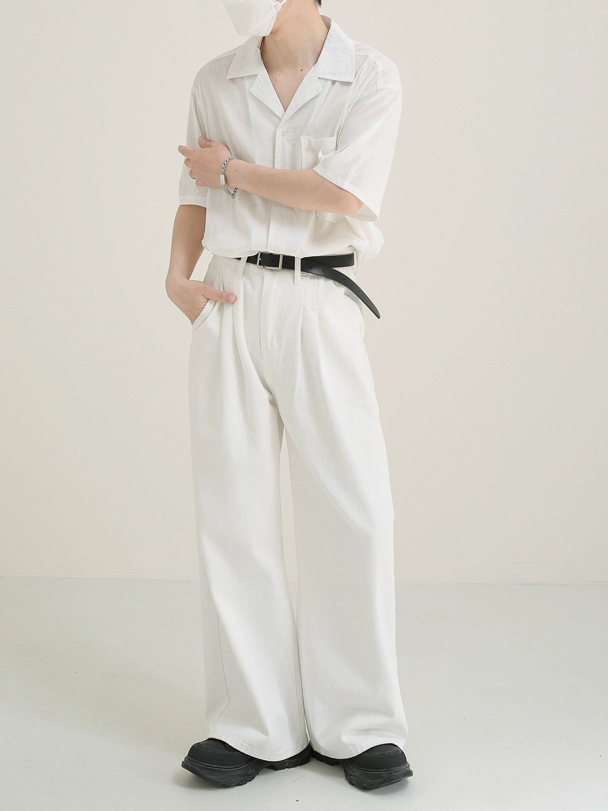 Zhou Two-Pocket Short Sleeve Shirt-korean-fashion-Shirt-Zhou's Closet-OH Garments