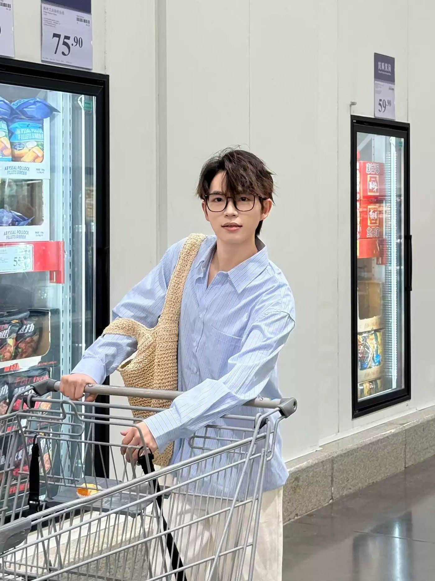 Zhou Vertical Striped Pocket Shirt-korean-fashion-Shirt-Zhou's Closet-OH Garments