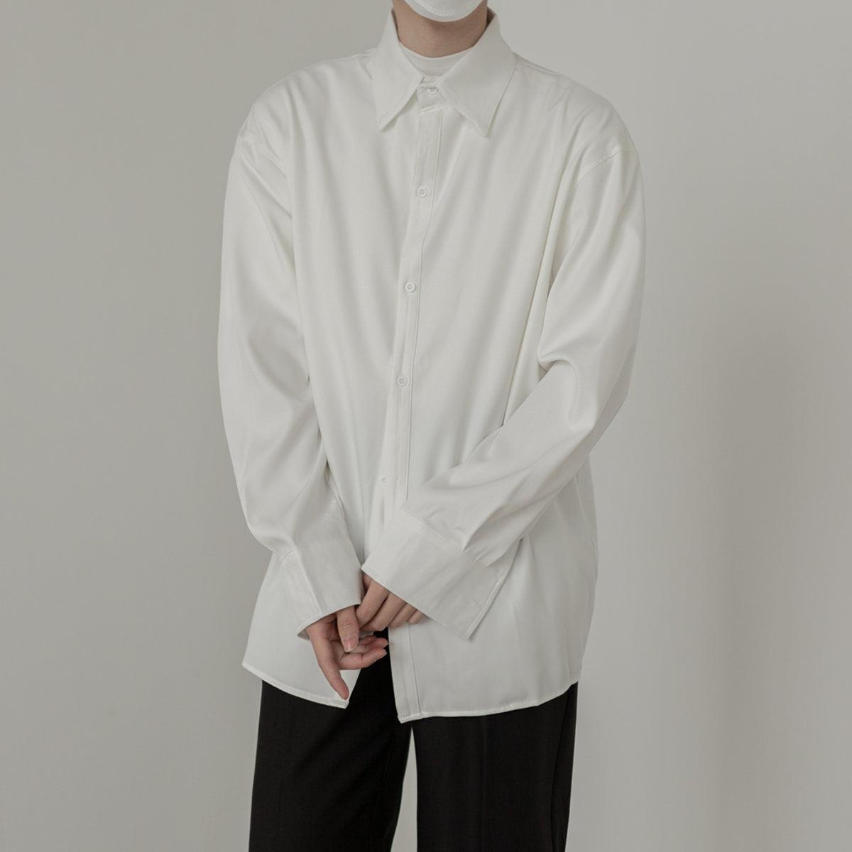 Zhou Vintage Regular Fit Buttoned-Up Shirt-korean-fashion-Shirt-Zhou's Closet-OH Garments