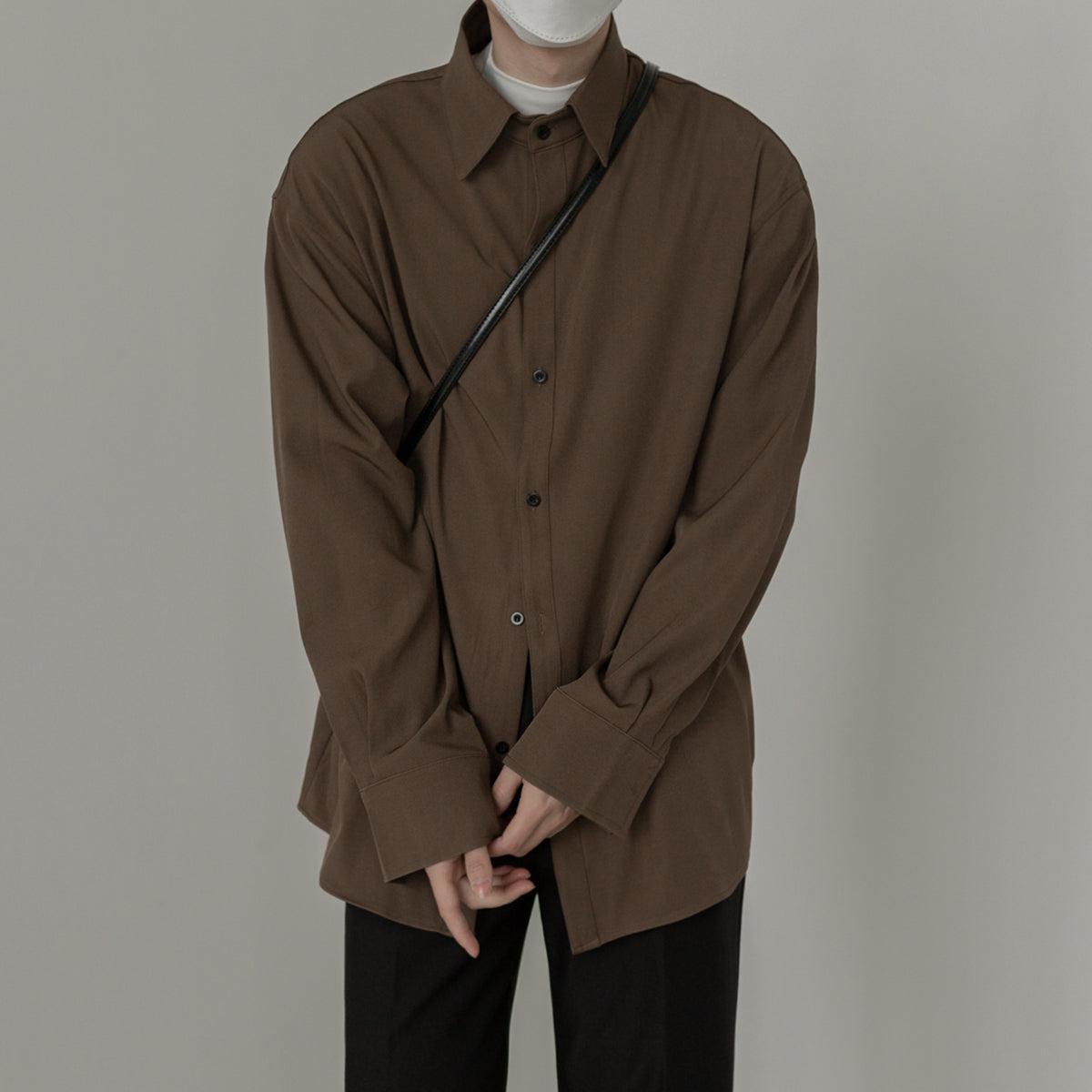 Zhou Vintage Regular Fit Buttoned-Up Shirt-korean-fashion-Shirt-Zhou's Closet-OH Garments