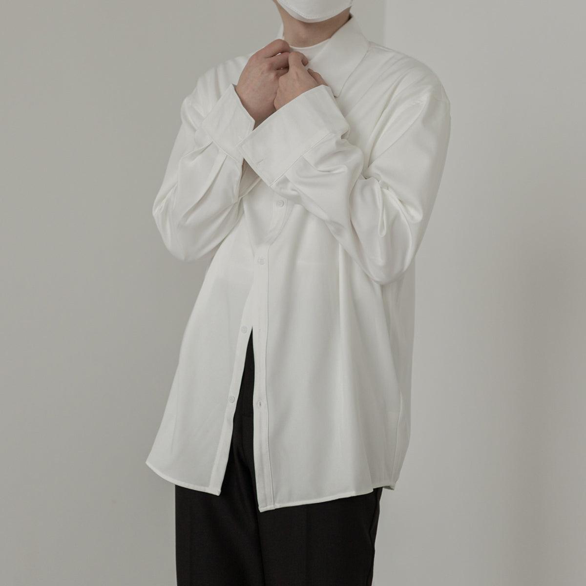 Zhou Vintage Regular Fit Buttoned-Up Shirt-korean-fashion-Shirt-Zhou's Closet-OH Garments