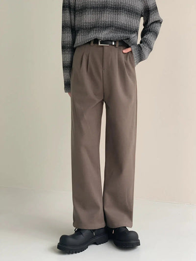 Zhou Vintage Straight Cut Trousers-korean-fashion-Pants-Zhou's Closet-OH Garments