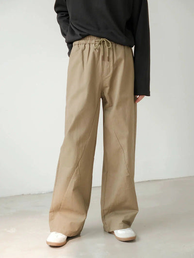 Zhou Washed Drawstring Waist Pants-korean-fashion-Pants-Zhou's Closet-OH Garments