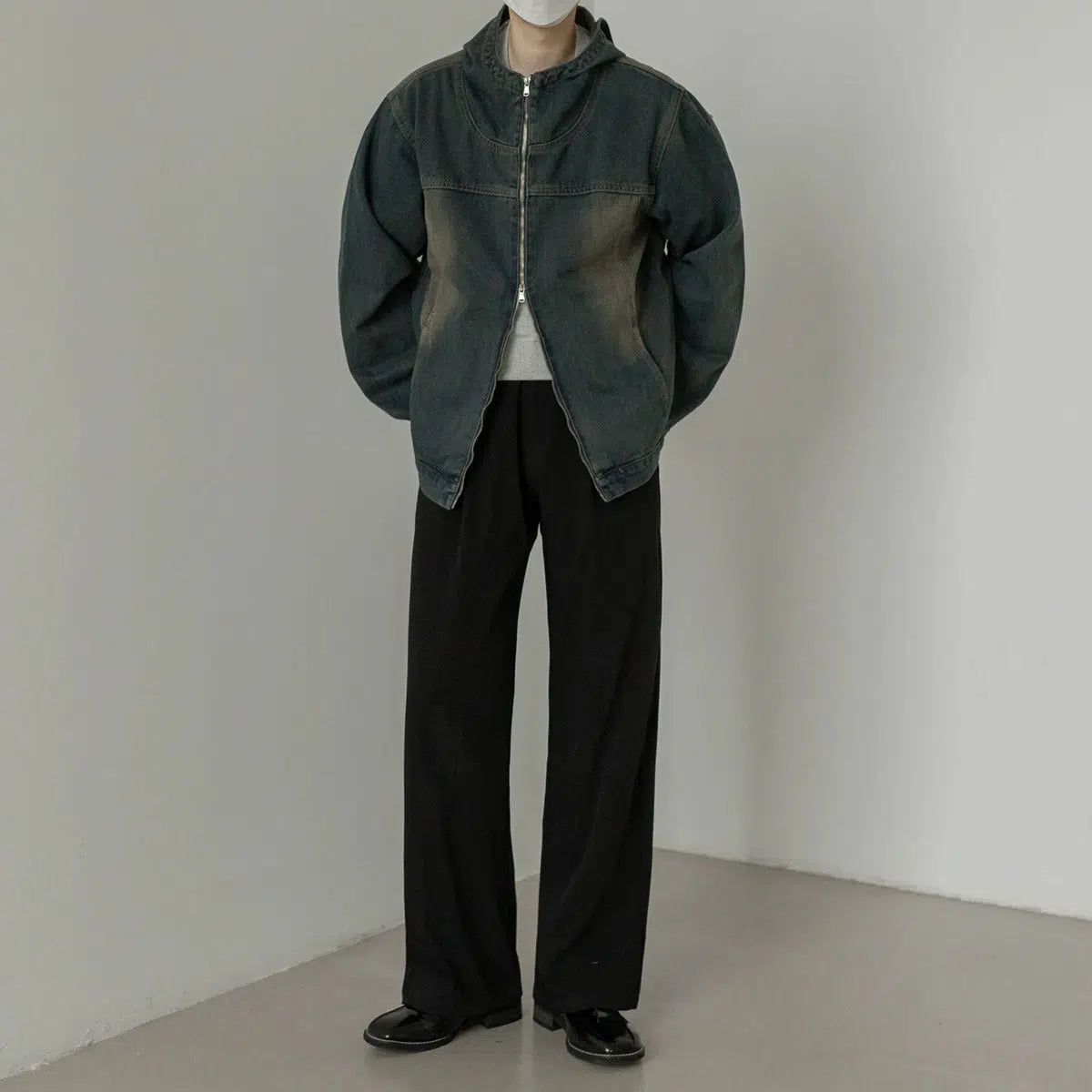Zhou Washed Hooded Denim Jacket-korean-fashion-Jacket-Zhou's Closet-OH Garments