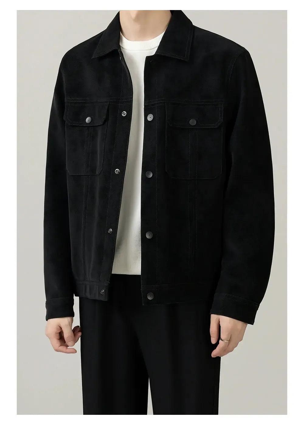 Zhou Washed PU Leather Jacket-korean-fashion-Jacket-Zhou's Closet-OH Garments