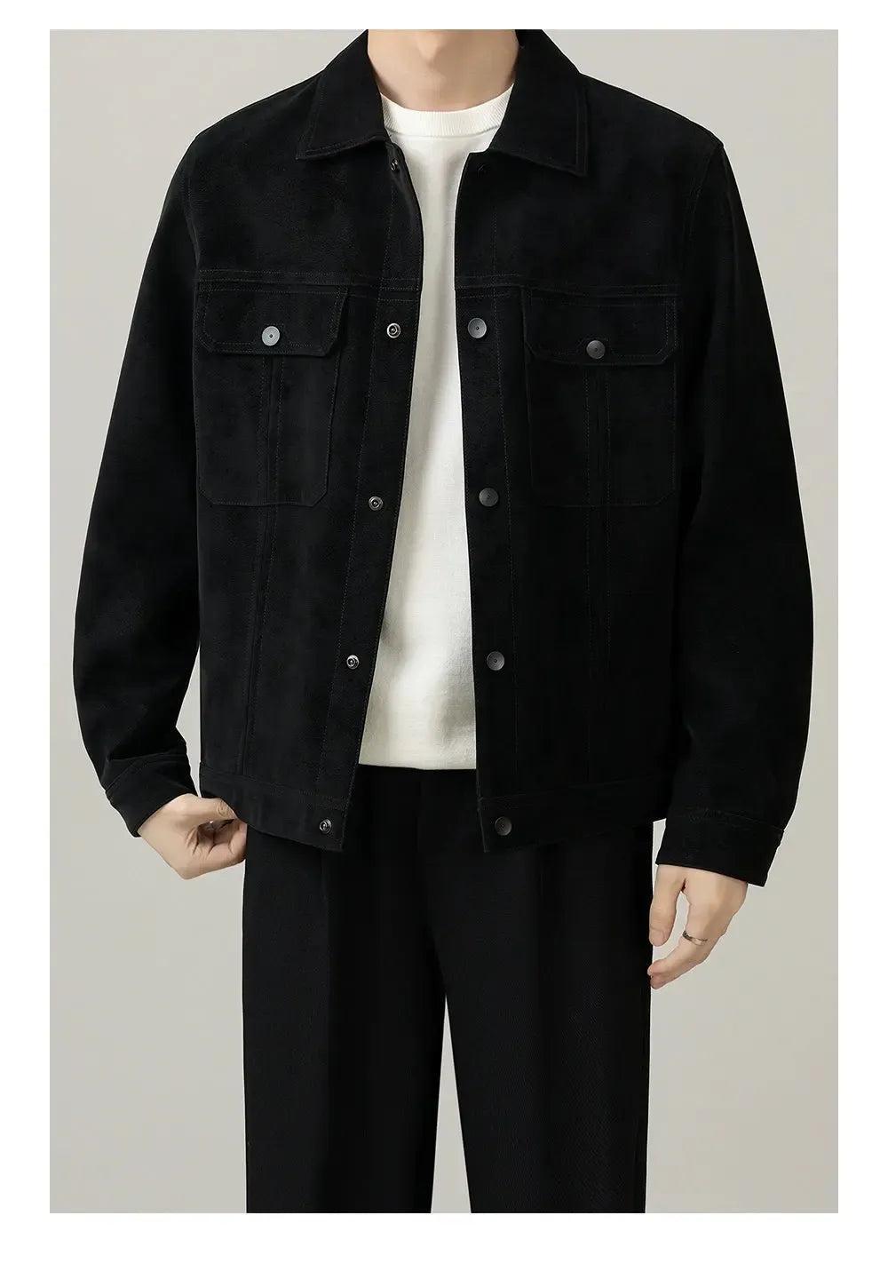 Zhou Washed PU Leather Jacket-korean-fashion-Jacket-Zhou's Closet-OH Garments