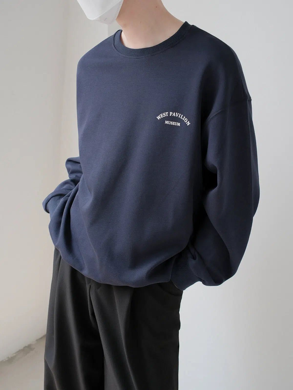 Zhou West Pavilion Museum Crewneck-korean-fashion-Crewneck-Zhou's Closet-OH Garments